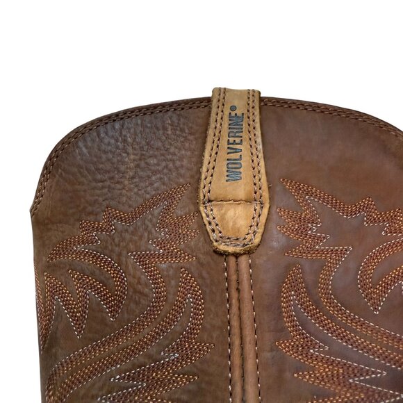 Wolverine Rancher Western Boots Mens 9.5M Cowboy Workwear Steel Toe Brown Tan main image 7